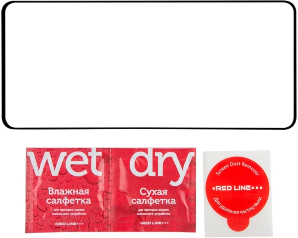 Защитное стекло для экрана Redline черный для Tecno Pova 6 2.5D 1шт. (УТ000039233)