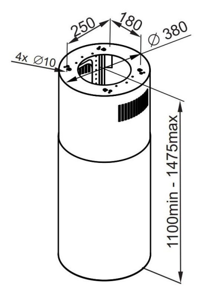 Вытяжка каминная Maunfeld Lee Push 39 черный управление: кнопочное (1 мотор)