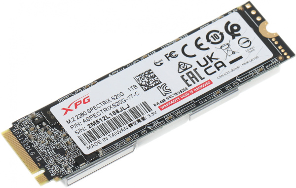 Накопитель SSD A-Data PCI-E 3.0 x4 1Tb ASPECTRIXS20G-1T-C Spectrix S20G M.2 2280