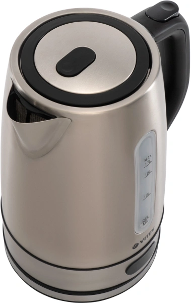 Чайник электрический Vitek VT-1160 1.7л. 2200Вт серебристый корпус: нерж.сталь/пластик