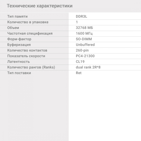 Память DDR4 32Gb 2666MHz Digma DGMAS42666032D RTL PC4-21300 CL19 SO-DIMM 260-pin 1.2В dual rank Ret