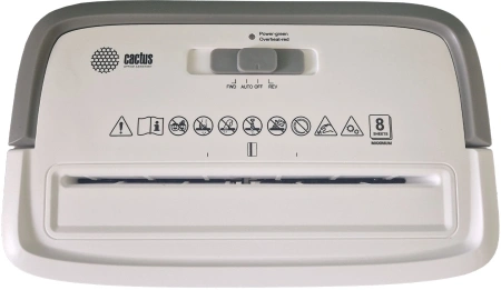 Шредер Cactus CS-SH-C5 белый (секр.P-4)/перекрестный/10лист./21лтр./скрепки/скобы/пл.карты