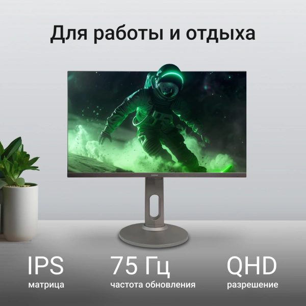Монитор Digma 27" 27P705Q IPS FHD чер 5ms HDMI DP VGA M/M 300cd