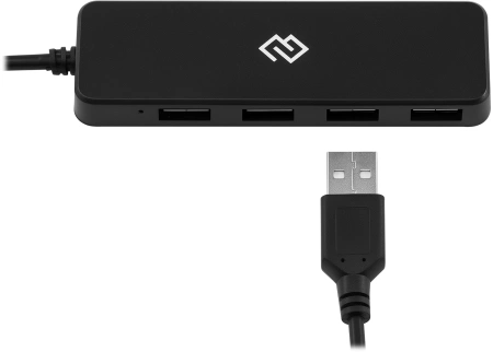 Разветвитель USB-C Digma DHUB-4USB-C-2.0 4порт. черный