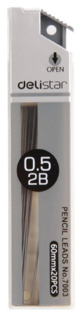 Грифель Deli E7003 0.5мм 2B туба