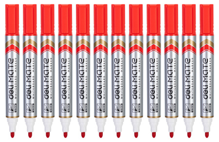 Маркер для досок Deli EU00340 Mate круглый пиш. наконечник 2мм красный