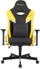 Кресло игровое Knight Thunder 5X черный/желтый эко.кожа крестов. металл