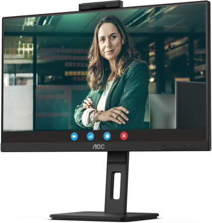 Монитор AOC 27" Pro Q27P3QW черный IPS LED 16:9 HDMI M/M Cam матовая HAS Piv 1000:1 350cd 178гр/178гр 2560x1440 75Hz DP QHD USB 6.6кг