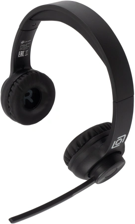 Наушники с микрофоном Оклик HS-M310 черный 1.5м накладные BT оголовье (1978706)