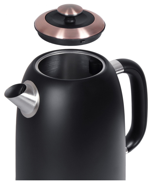 Чайник электрический Hyundai HYK-S4501 1.7л. 2200Вт черный/бронзовый (корпус: нержавеющая сталь/пластик)