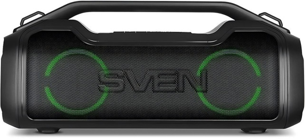 Колонка порт. Sven PS-390 черный 50W 2.0 BT/3.5Jack/USB 10м 3600mAh (SV-021306)