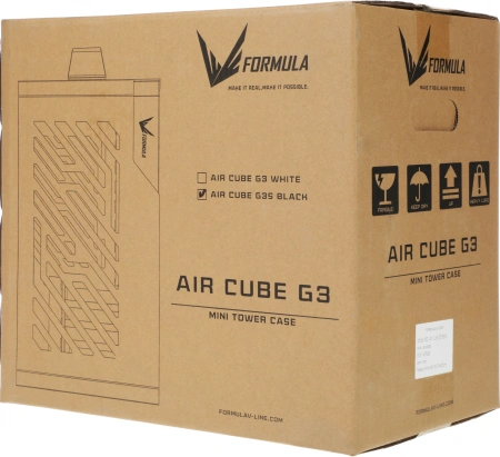 Корпус Formula Air Cube G3 черный без БП mATX 1x120mm 1xUSB3.0 1xUSB3.1 audio bott PSU