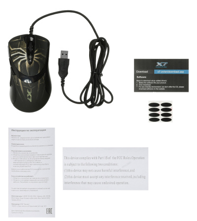 Мышь A4Tech Oscar Editor XL-747H коричневый/рисунок лазерная (3600dpi) USB2.0 (6but)