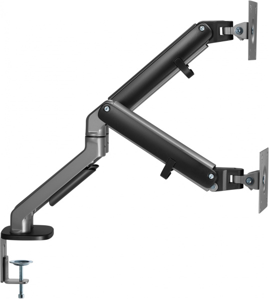 Кронштейн для мониторов Ultramounts UM735BL черный/серый 17"-27" макс.7кг крепление к столешнице пов