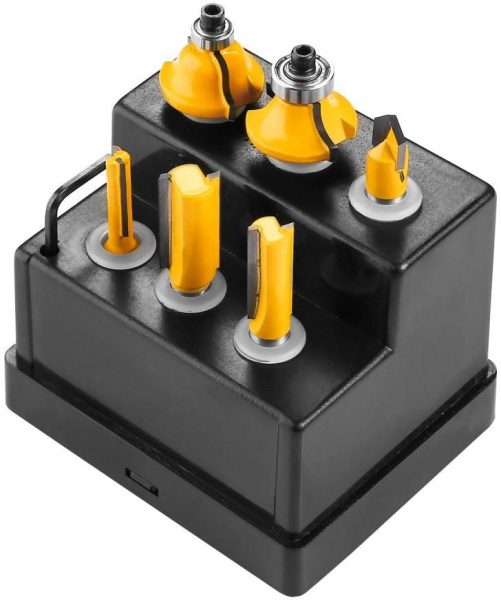 Набор фрез Deko DH06-2 (065-0789) d(посад.)=8мм (фрезеры) (упак.:6шт)