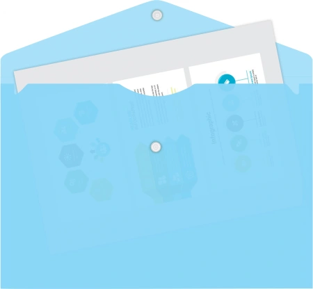 Конверт на кнопке Бюрократ Pastel -PKPAST/BLUE A4 пластик 0.18мм голубой