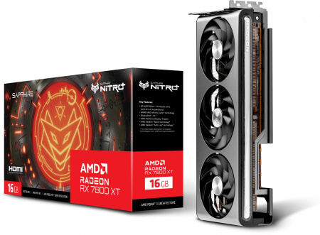 Видеокарта Sapphire PCI-E 4.0 11330-01-20G NITRO+ RX 7800 XT GAMING OC AMD RX7800XT 16Gb 256bit GDDR