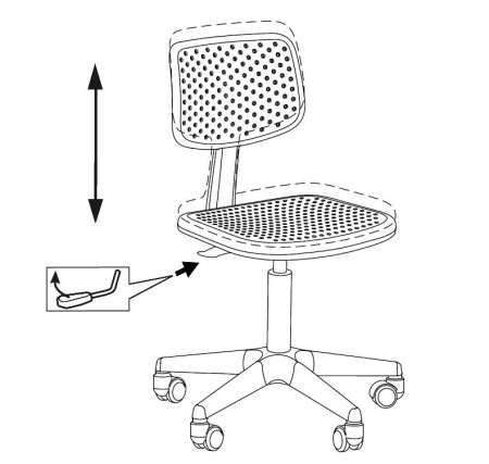 Кресло детское Бюрократ CH 200 белый пластик крестов. пластик