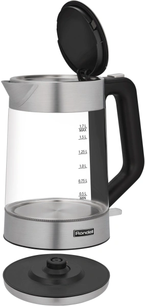 Чайник электрический Rondell RDE-1008 1.7л. 2200Вт прозрачный корпус: стекло