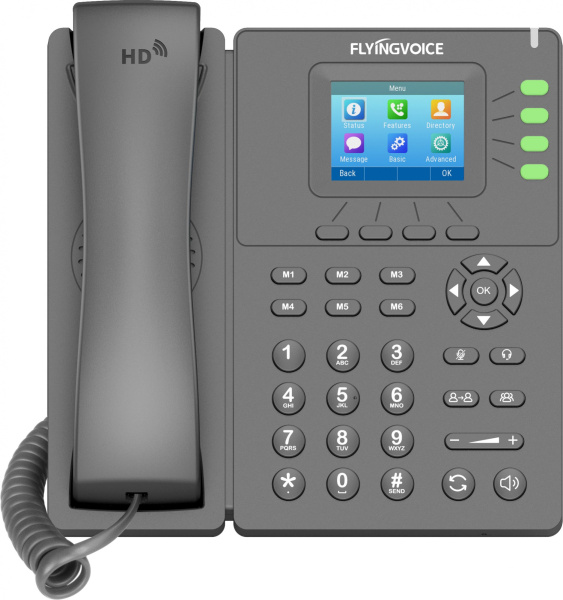 Телефон IP Flyingvoice P21P серый (упак.:1шт)