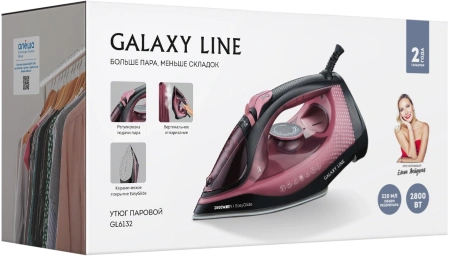 Утюг Galaxy Line GL 6132 2800Вт розовый/черный