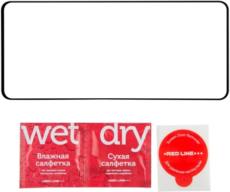 Защитное стекло для экрана Redline черный для Infinix Note 40 2.5D 1шт. (УТ000038580)