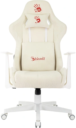 Кресло игровое A4Tech Bloody GC-570 белый сиденье белый с подголов. крестов. пластик пластик белый