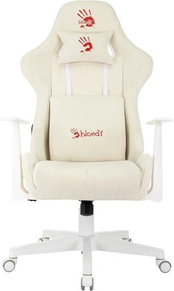 Кресло игровое A4Tech Bloody GC-570 белый сиденье белый с подголов. крестов. пластик пластик белый