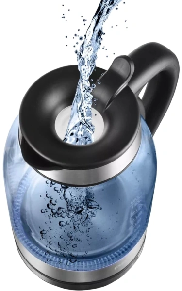 Чайник электрический Polaris PWK 1739CGL 1.8л. 2200Вт сталь корпус: стекло/металл