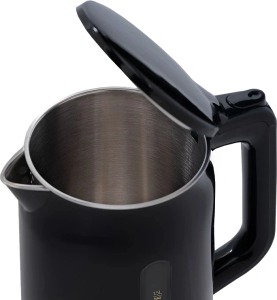 Чайник электрический Scarlett SC-EK21S45 1.5л. 2200Вт черный корпус: нерж.сталь/пластик