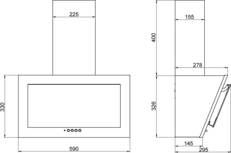 Вытяжка каминная Elikor Коралл 60П-430-К3Д белый управление: кнопочное (1 мотор)
