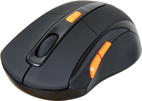 Мышь Оклик 585MW черный оптическая (1600dpi) беспроводная USB для ноутбука (7but)