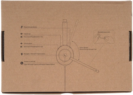 Гарнитура проводная Yealink UH35 Mono UC черный