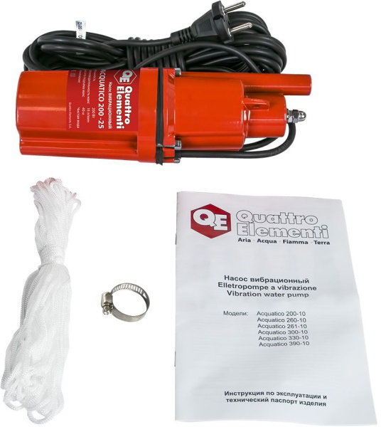 Насос садовый вибрационный Quattro Elementi Acquatico 200-25 200Вт 960л/час (919-068)