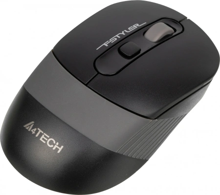 Мышь A4Tech Fstyler FG10S черный/серый оптическая (2000dpi) silent беспроводная USB для ноутбука (4but)