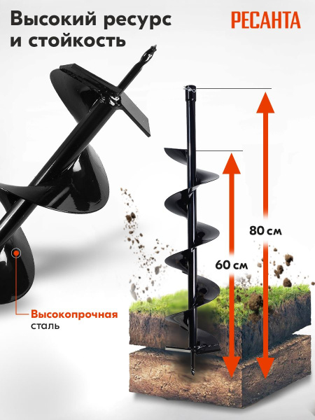 Бур для мотобуров Ресанта AG-150 (70/13/32)