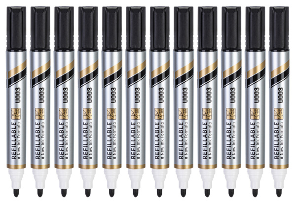 Маркер для досок Deli EU00320 Mate круглый пиш. наконечник 2мм черный