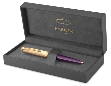 Ручка шариков. Parker 51 Deluxe (CW2123518) Plum GT M черн. черн. подар.кор.