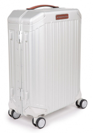 Чемодан Piquadro ALU (BV4425ALU/GRCU) 40x54x20см 37л. 4.3кг. алюминий/кожа серый