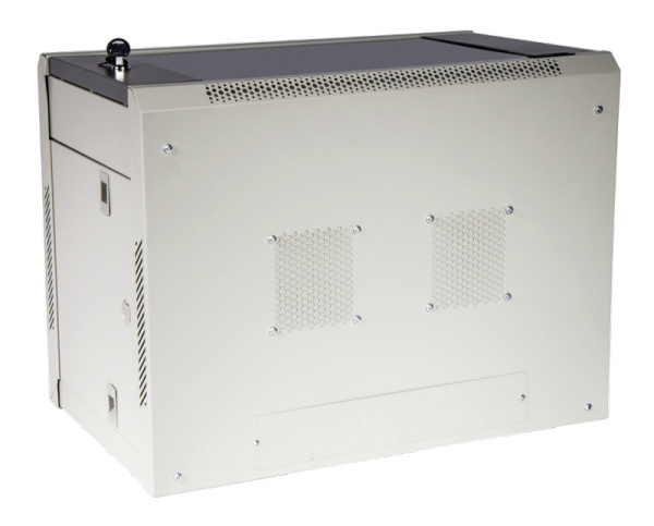 Шкаф коммутационный Lanmaster (TWT-CBWPG-6U-6X4-GY) настенный 6U 600x400мм пер.дв.стекл 60кг серый