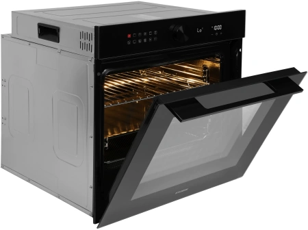 Духовой шкаф Электрический Hyundai HEO 6745 BG черное стекло