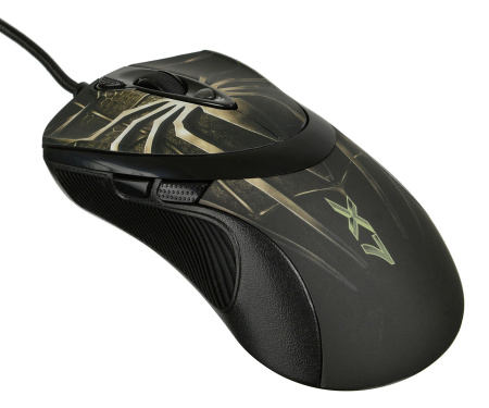 Мышь A4Tech Oscar Editor XL-747H коричневый/рисунок лазерная (3600dpi) USB2.0 (6but)