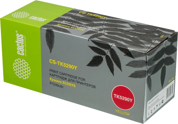 Картридж лазерный Cactus CS-TK5290Y TK-5290Y желтый (13000стр.) для Kyocera Ecosys P7240cdn