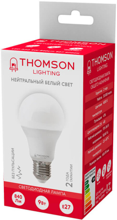 Лампа светодиодная Thomson TH-B2024 10Вт цок.:E27 свеча 220B 4000K св.свеч.бел.нейт. Candle (упак.:1шт)