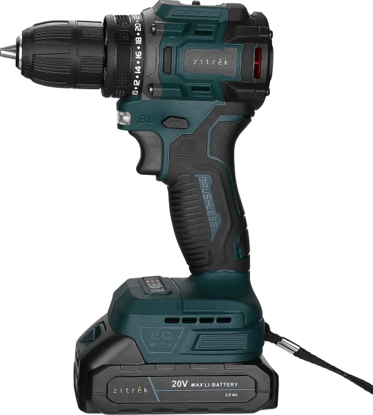 Дрель-шуруповерт Zitrek Greenpower 20 Pro аккум. патрон:быстрозажимной (085-1313)