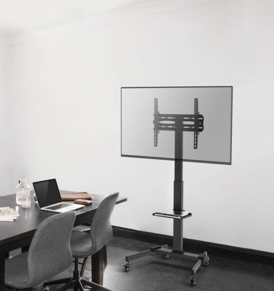 Подставка для телевизора Ultramounts UM252 черный 32"-55" макс.35кг напольный мобильный