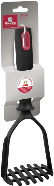 Картофелемялка Rondell Urban RD-619 черный/красный упак.:картонная подложка