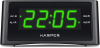Радиобудильник Harper HCLK-1006 черный LED подсв:зеленая часы:цифровые AM/FM