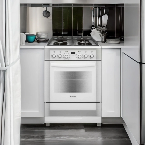 Плита Комбинированная Gefest ПГЭ 6502-03 0242 белый (без крышки) реш.чугун