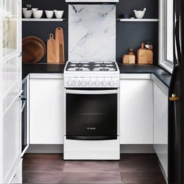 Плита Комбинированная Gefest 5102-02 белый реш.чугун